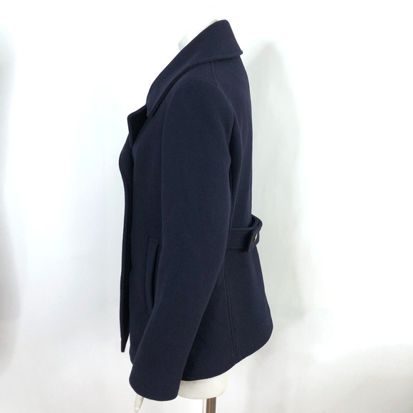 J. Crew 10 Stadium Cloth Nello Gori Wool Double Breasted Gold Button Jacket - Picture 3 of 16